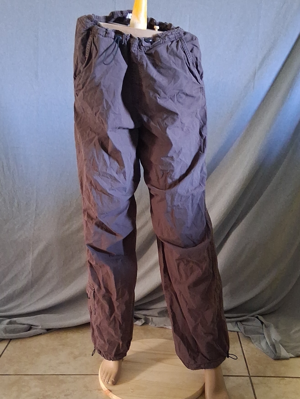 Garage Men's Drawstring Waist Joggers - Dark Brown